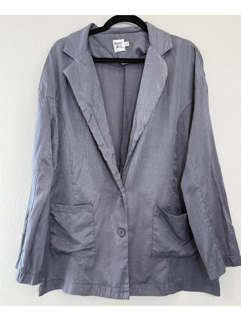 Princess Polly Satin-Like Oversized Blazer - Women's Size Small/Medium